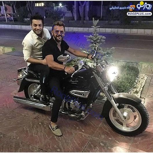 امین حیایی و موتور لاکچری و گران قیمتش/عکس