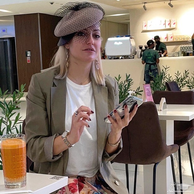 لباس شیک مهناز افشار در کافه /عکس