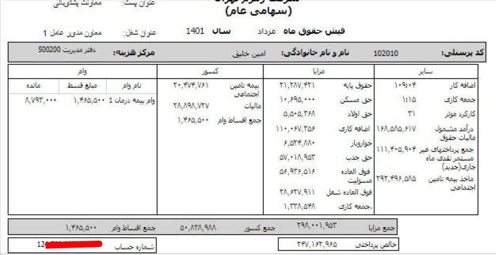 فیش حقوق ۳۰ میلیونی در بنیاد مستضعفان