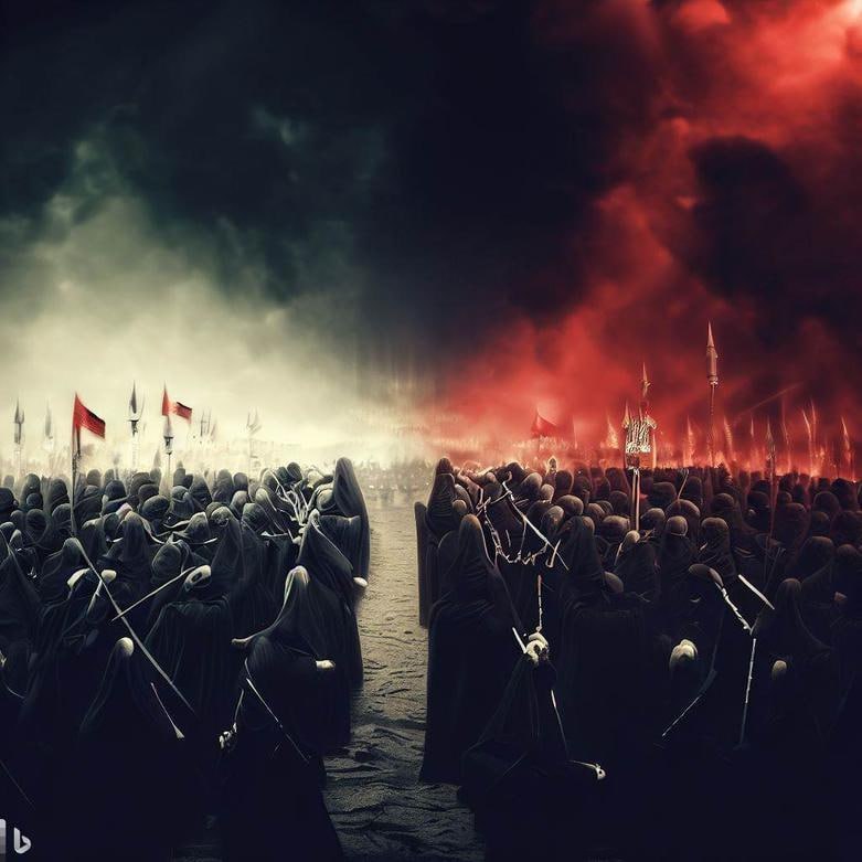 تصویرسازی از لحظه شهادت امام حسین (ع) در کربلا