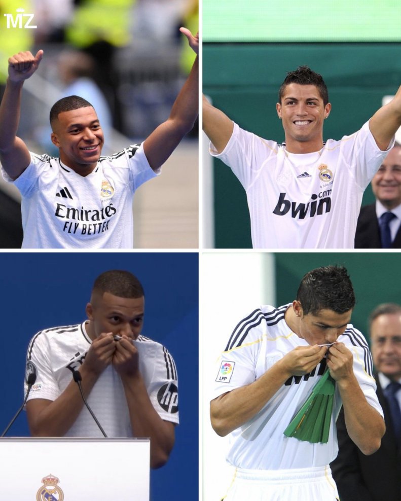 حرکت رونالدویی امباپه در مراسم معارفه