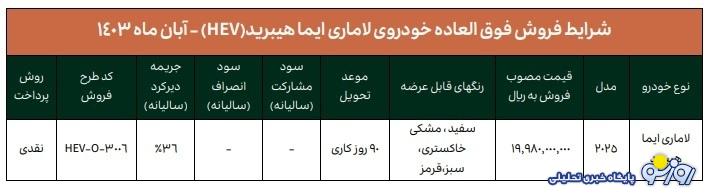 فروش فوری لاماری ایما آغاز شد+ قیمت