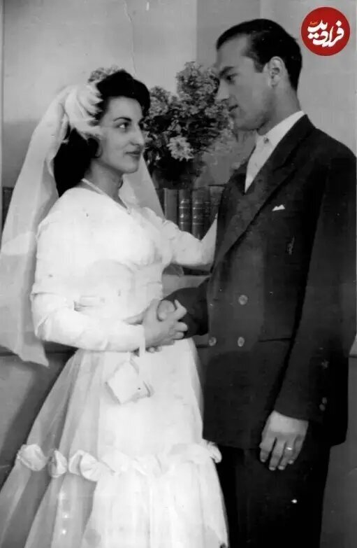 دکتر شریعتی و پوران شریعت‌رضوی در روز عروسی‌شان