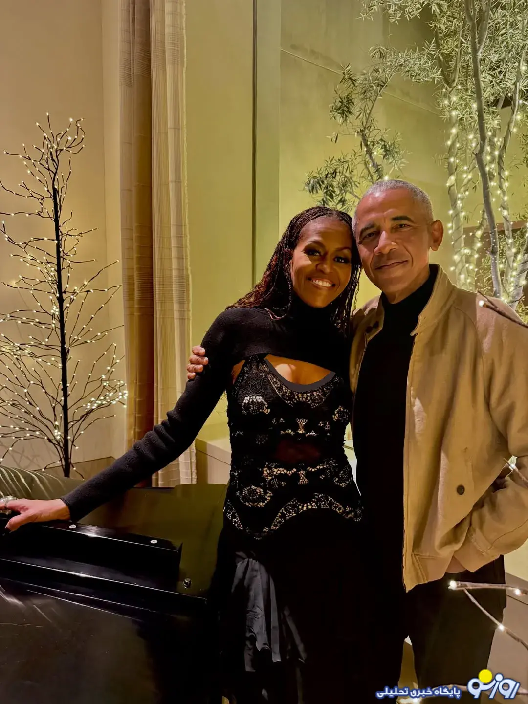 میشل اوباما با لباس مککوئین میشل اوباما با لباس مککوئین