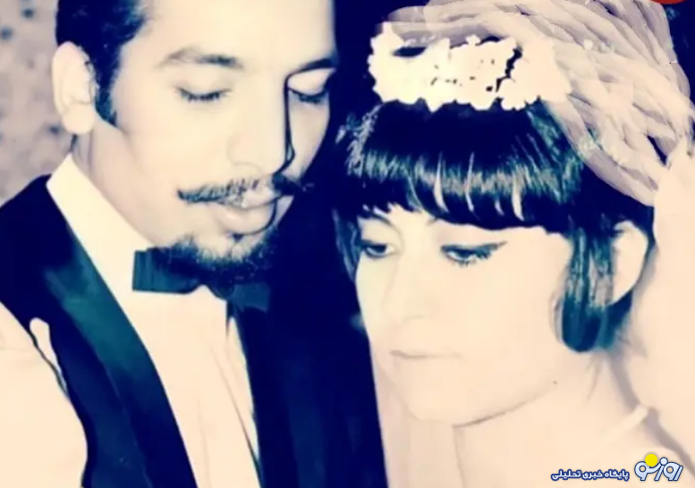 بهمن مفید در مراسم ازدواج اش با ثریا حلی