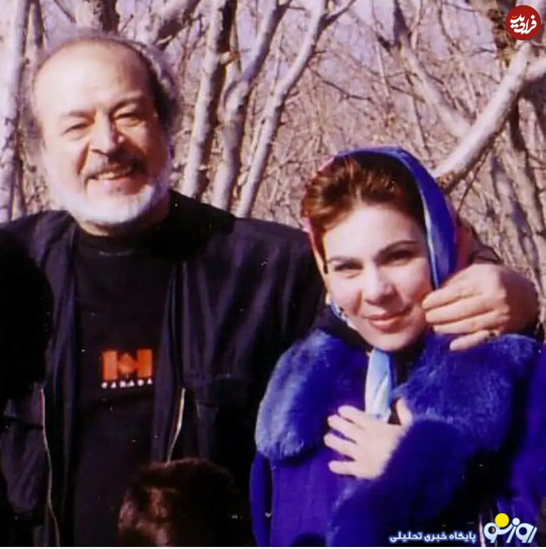 ایرج قادری در کنار همسر دوم خود