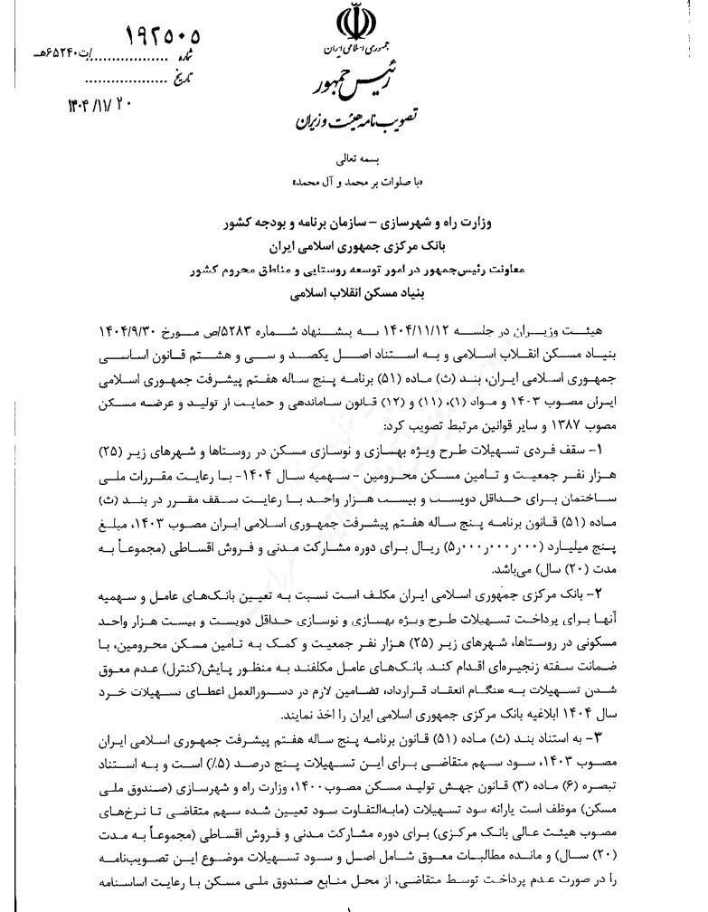 مبلغ جدید وام مسکن ابلاغ شد+ شرایط دریافت وام