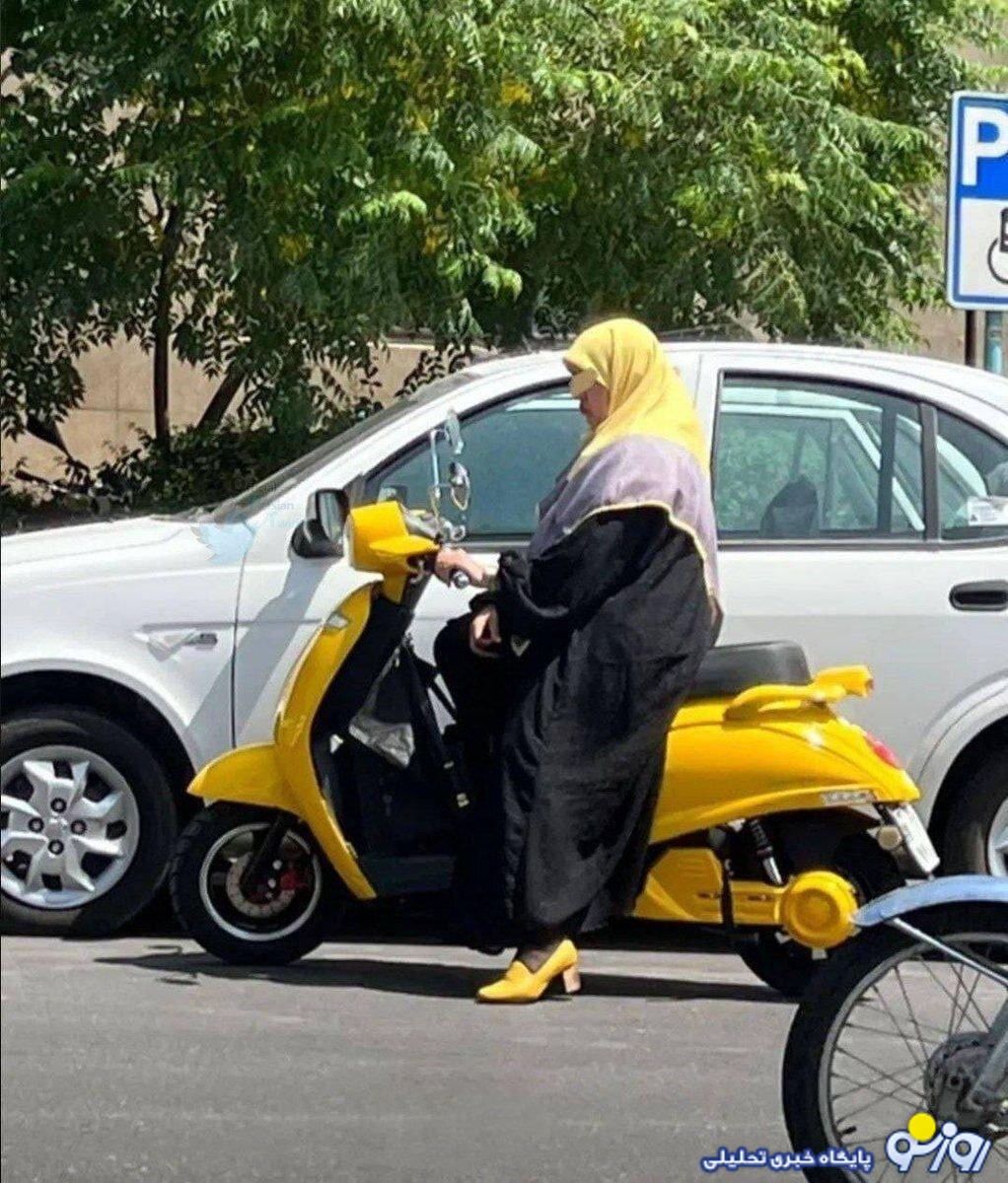 گره کور موتور سواری بانوان!