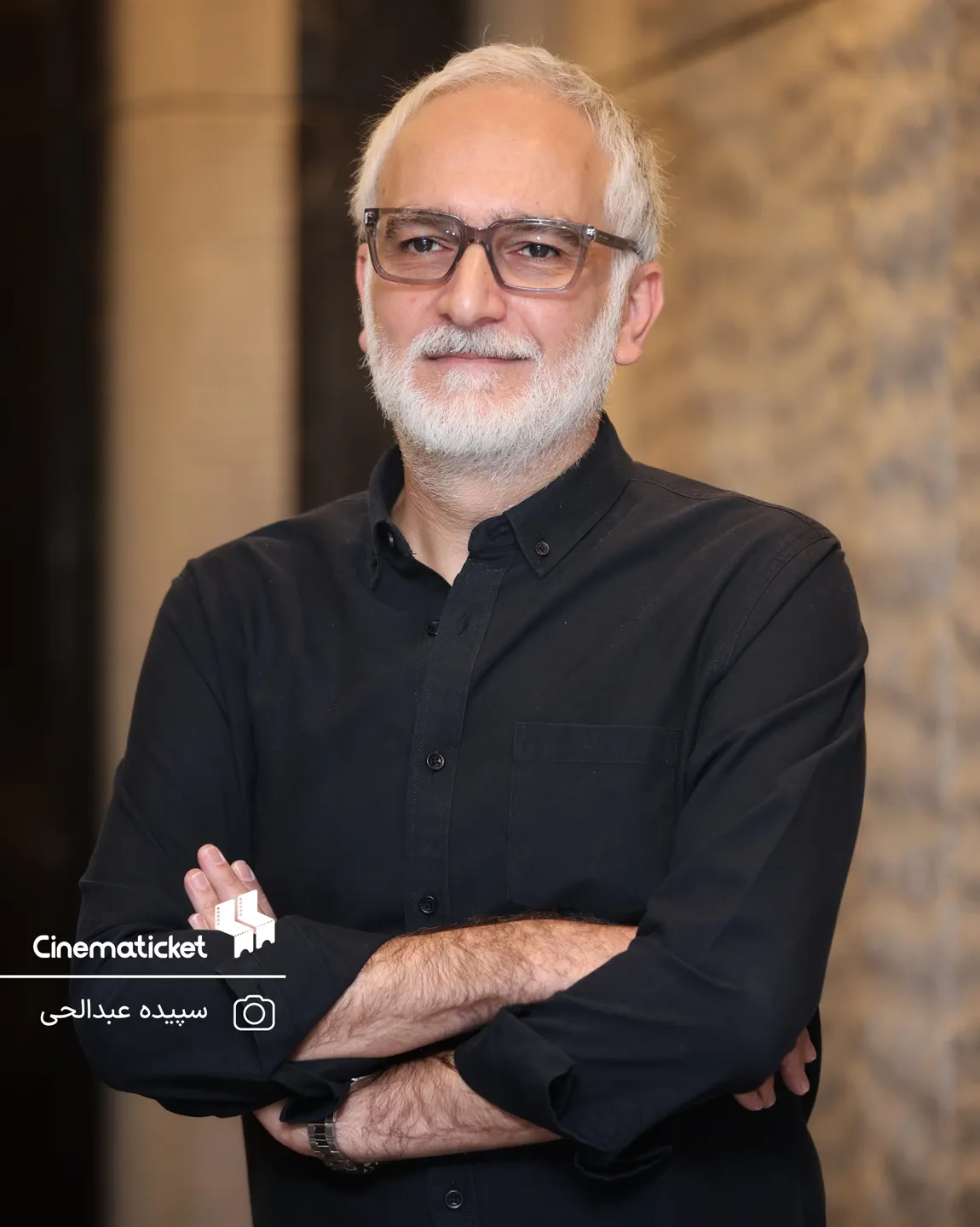 بیژن بنفشه‌خواه و فریبا نادری در اکران فیلم «سقف»
