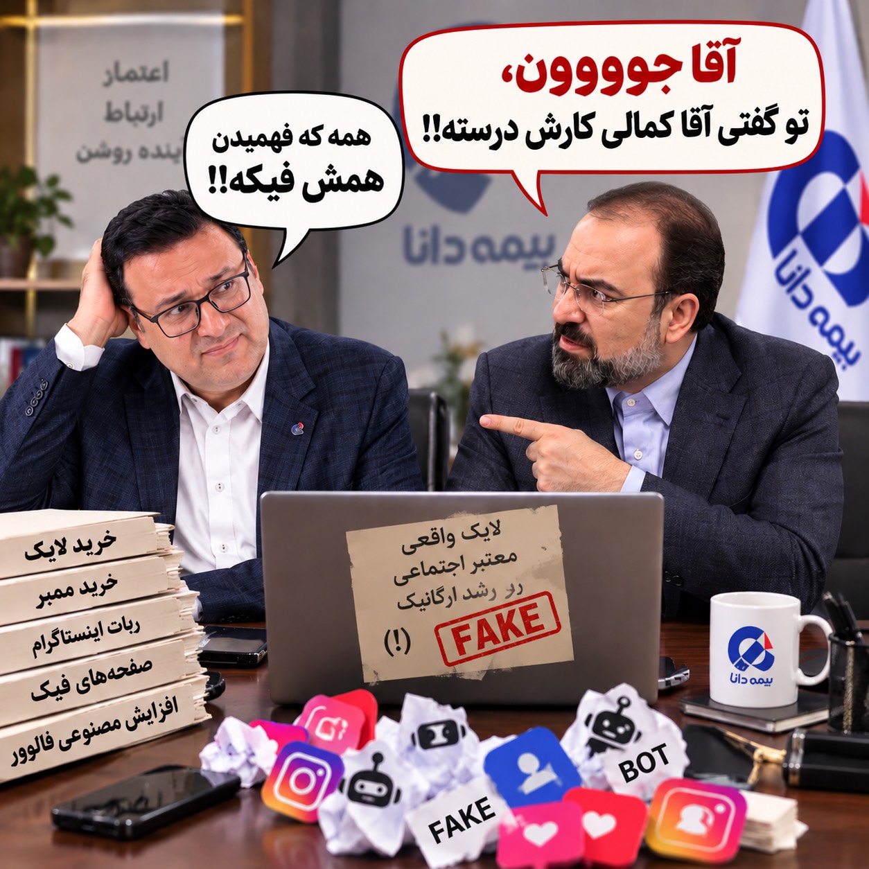 وقتی پول سهامداران بیمه دانا خرج «لایک و بازدید فیک» می‌شود؟