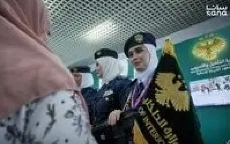 زنان پلیس سوریه در نمایشگاه دمشق