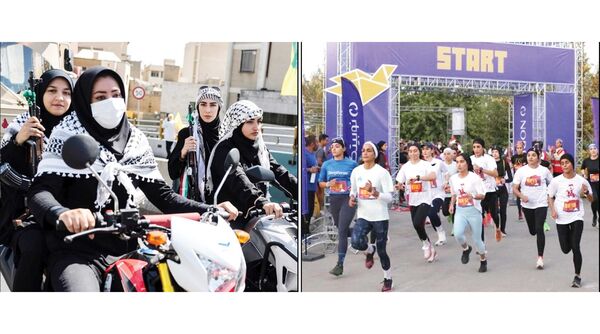 چه تفاوتی بین بانوان جان فدای موتور سوار و دوندگان بوستان ولایت وجود دارد؟