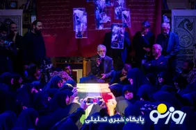خداحافظی حداد عادل با همسر شهید رهبر معظم انقلاب